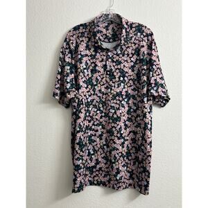 Bad Birdie Whistling Straight Polo Shirt Mens XL Floral Golf Performance